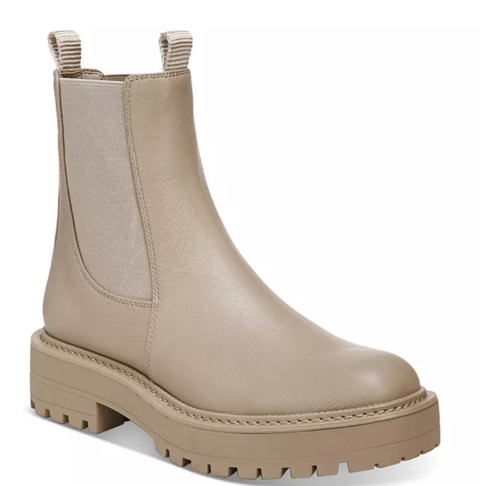 LIKE NEW Sam Edelman Women's Laguna Waterproof Pullon Booties- Cedarwood Leather